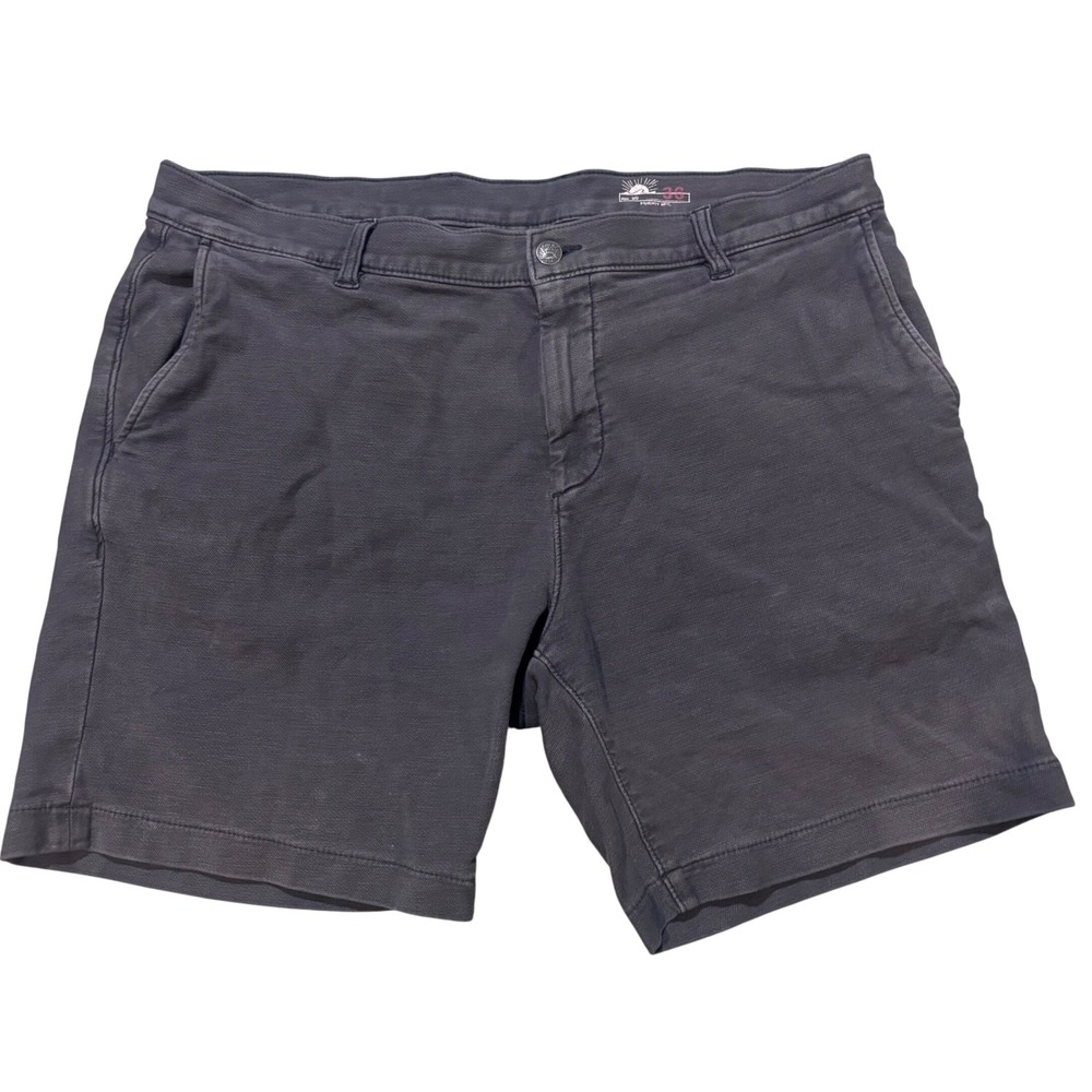 Faherty Stretch Terry Shorts Mens 36 Navy Chino MBS2314 Soft Stretch